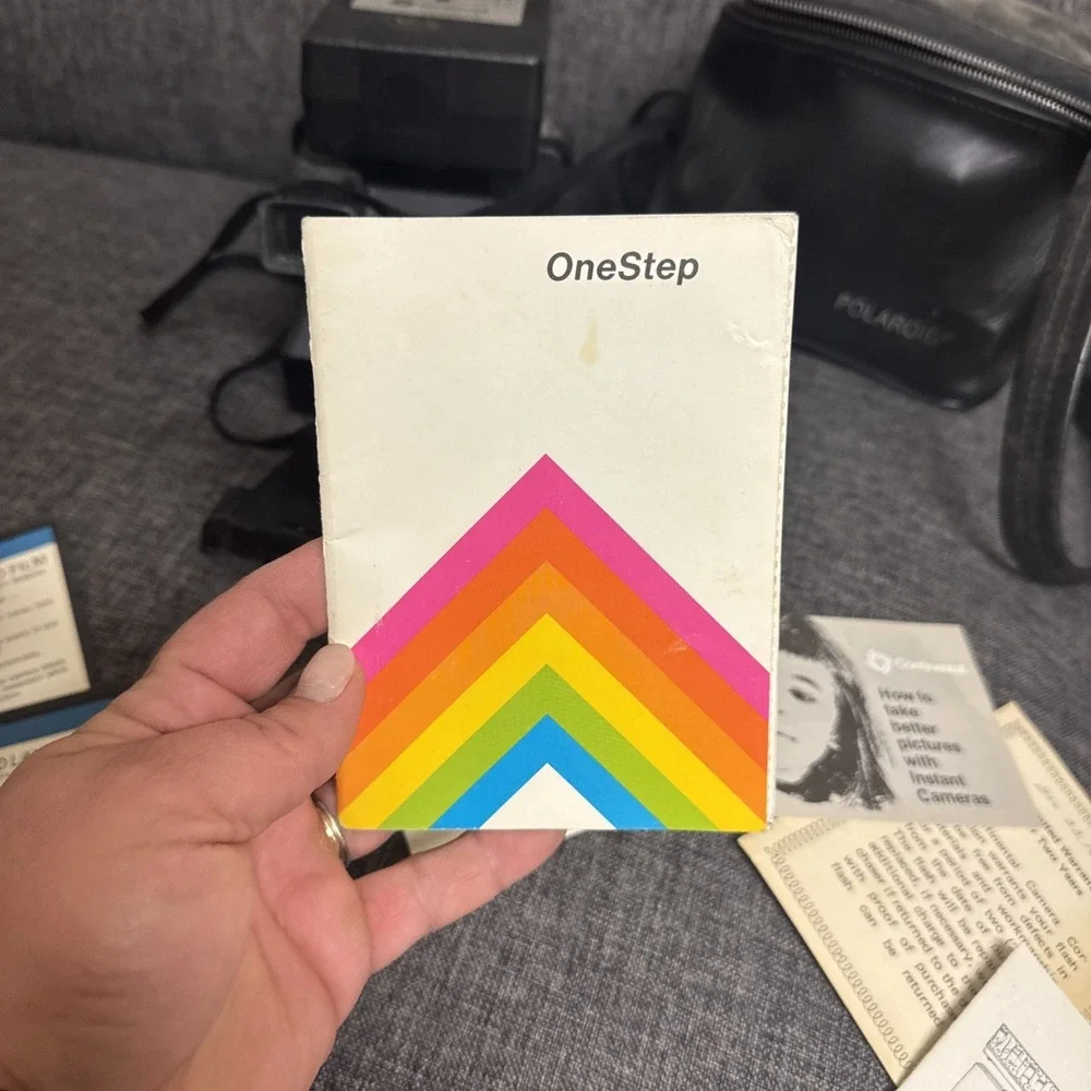 Vintage Polaroid SX-70 OneStep RainbowStripe Land Camera For Parts Only